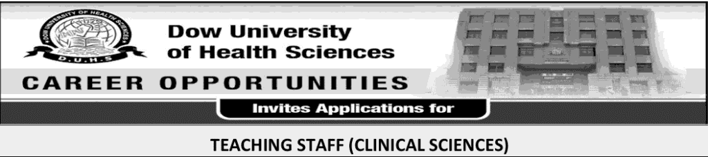 The Dow University of Health Sciences-DUHS Jobs 2026