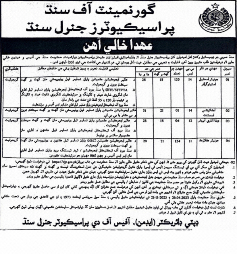 Prosecutor General Sindh Jobs