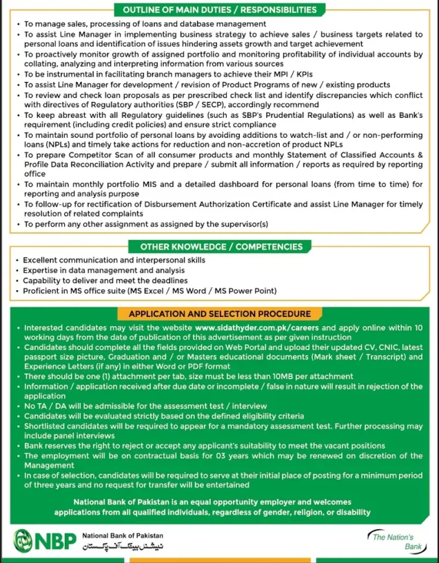 National Bank of Pakistan Jobs 2026