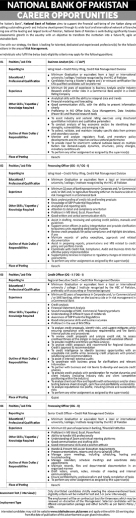 National Bank of Pakistan Jobs April 2026 Apply Now