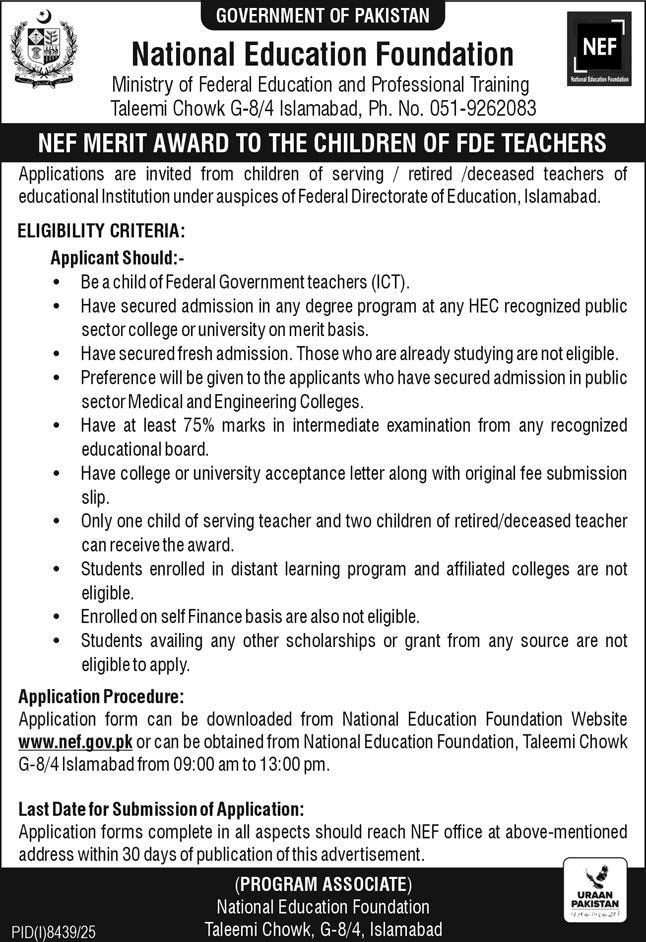 National Education Foundation Scholarships 2026