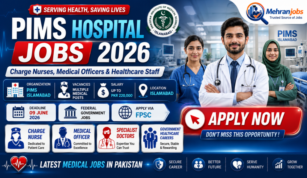 PIMS Hospital Islamabad Jobs 2026