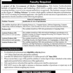 PAF-IAST Haripur Faculty Jobs 2026 – Professor & Assistant Professor Vacancies