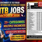 PITB Punjab Information Technology Board Jobs October 2026